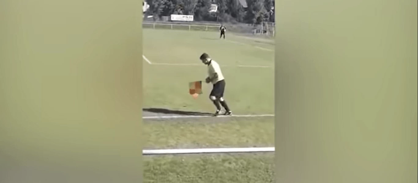 Βοηθός διαιτητή έκανε «οκταράκια» από το μεθύσι... αλλά αρνούνταν να εγκαταλείψει (βίντεο)